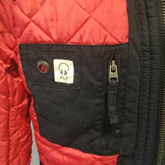 Vintage Abercrombie & Fitch Men's Hooded Military Style Jacket Size Medium Blue - Picture 11 of 16